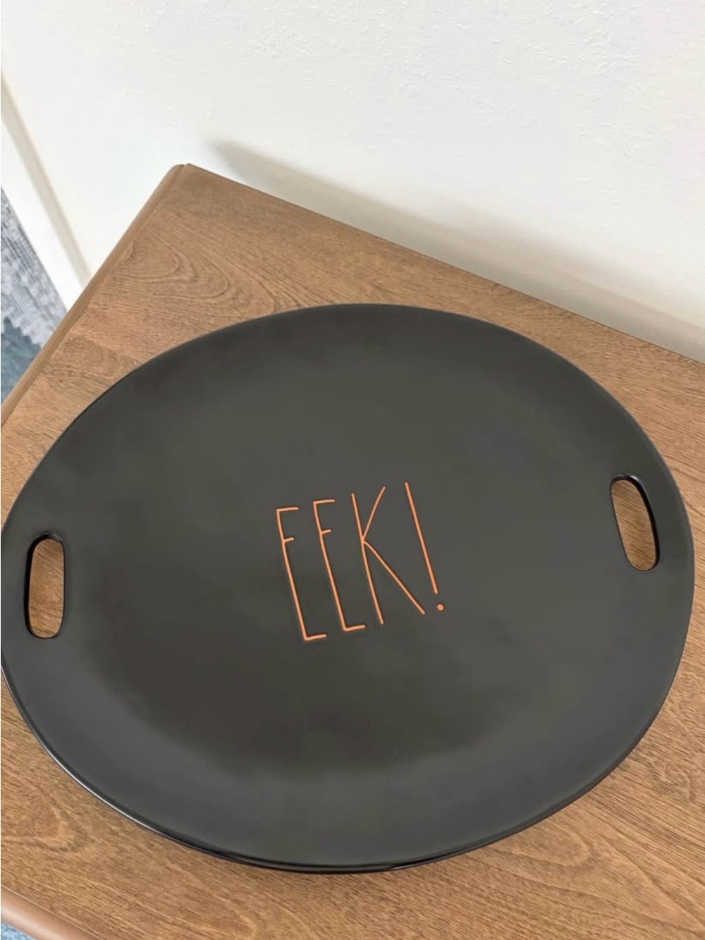 Rae Dunn EEK! Black Halloween Platter Serving Tray
